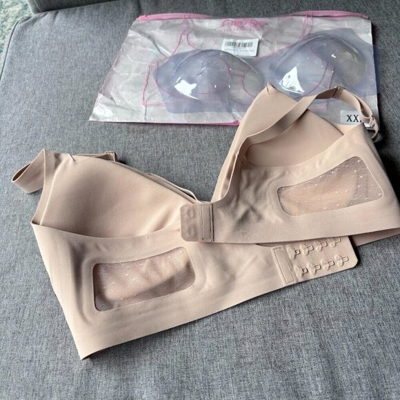 Niidor women's Seamless Bra, XXL Nude - Picture 2 of 5